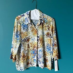 NWT Alfred Dunner Sheer Blouse